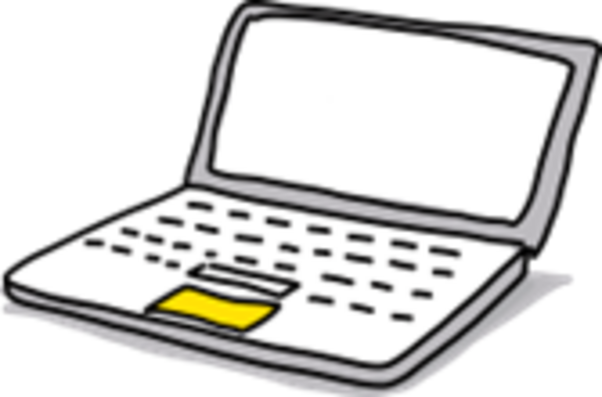Aufgeklappter Laptop