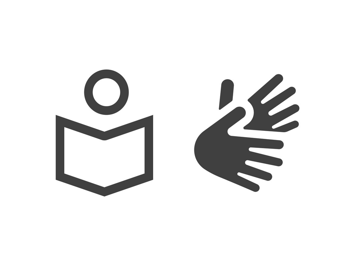 Logo Leichte Sprache und Video in Gebärdensprache