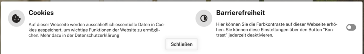 Cookie Hinweis